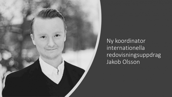 Ny koordinator internationella redovisningsuppdrag Jakob Olsson